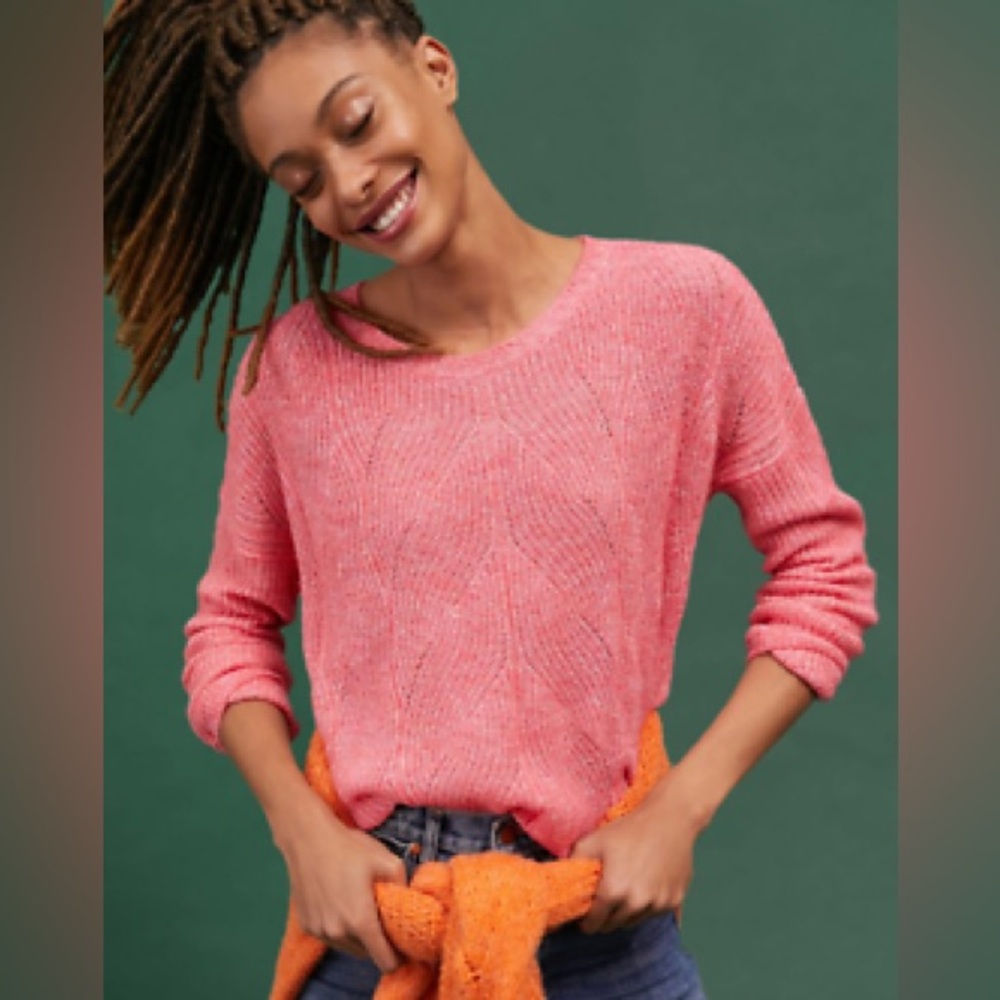 Anthropologie Keely Cable knit Sweater Small